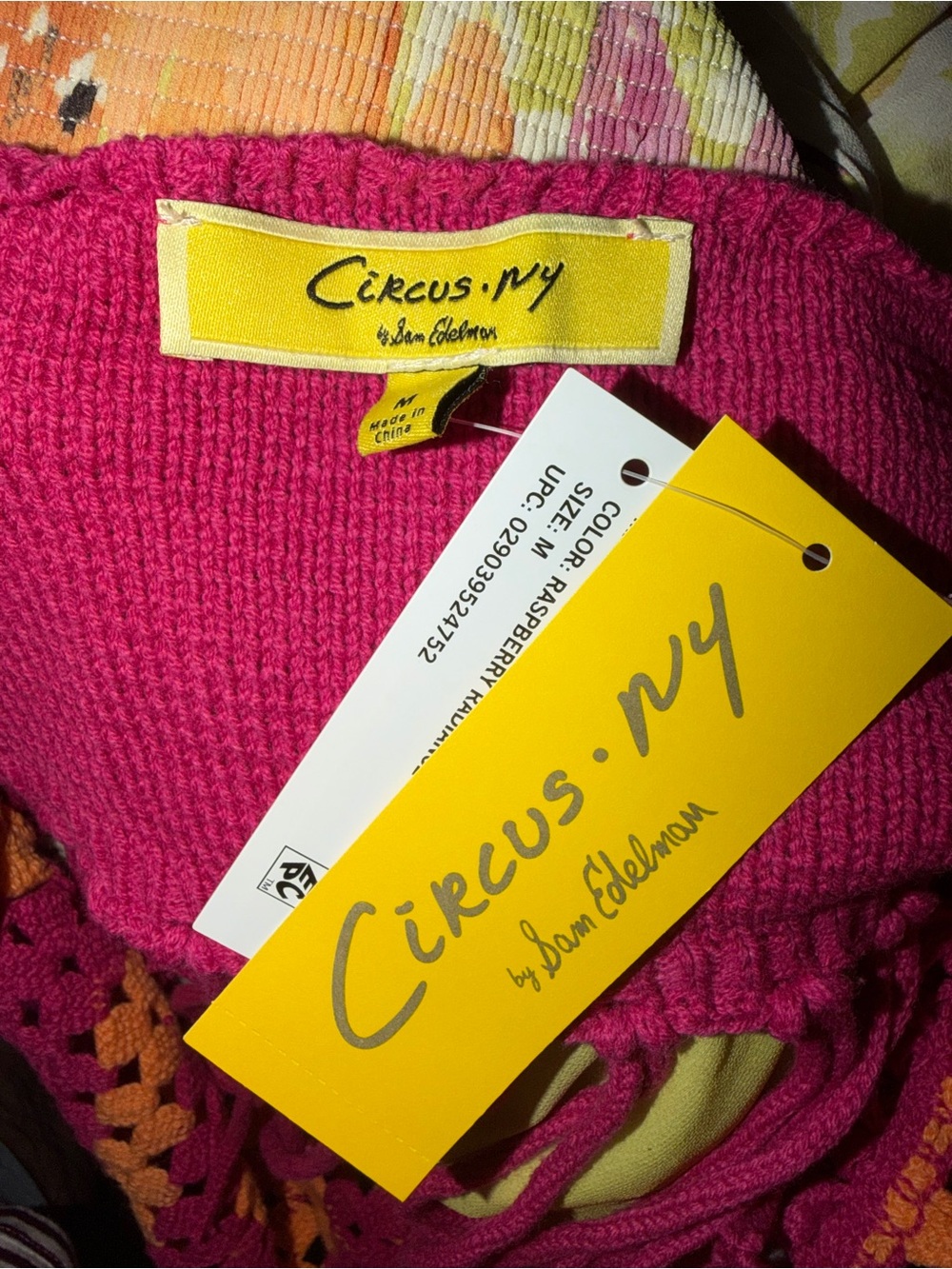 Circus by Sam Edelman Crochet Fringe Camisole in Fuchsia, Orange, Lavender - Picture 2 of 7
